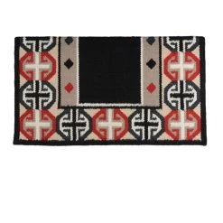 Western Rawhide Country Legend Crosses New Zealand Wool Standard Show Blanket - Red/White/Tan