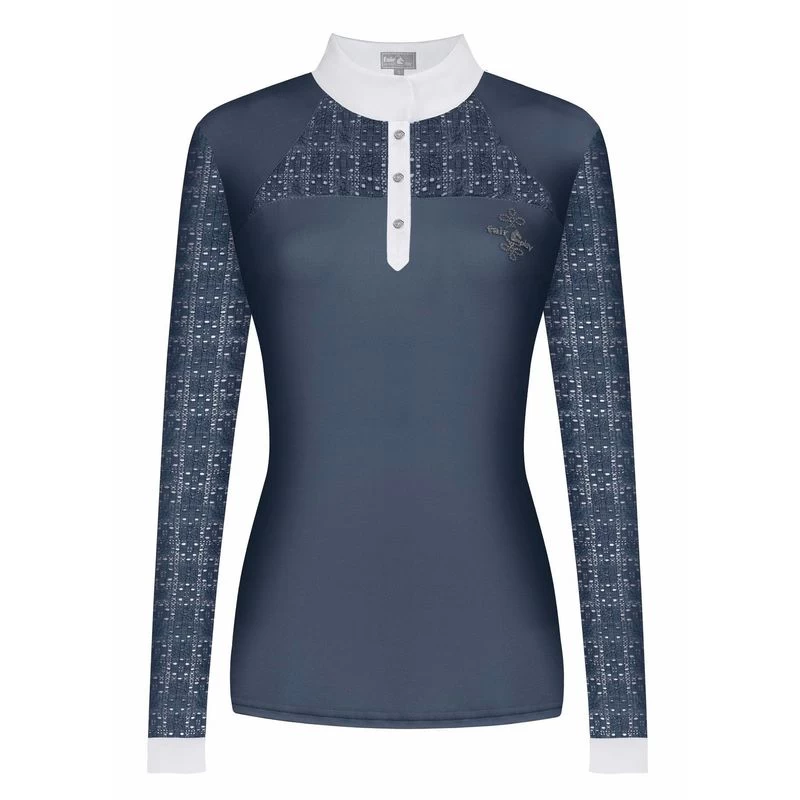 Fair Play Women's Aiko Long Sleeve Competition Shirt - Steel Blue 3 Fair Play Women's Aiko Long Sleeve Competition Shirt - Steel Blue