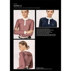 Fair Play Women's Alexis Long Sleeve Competition Shirt - Black -Equestrian Supply Store 655836 800 800