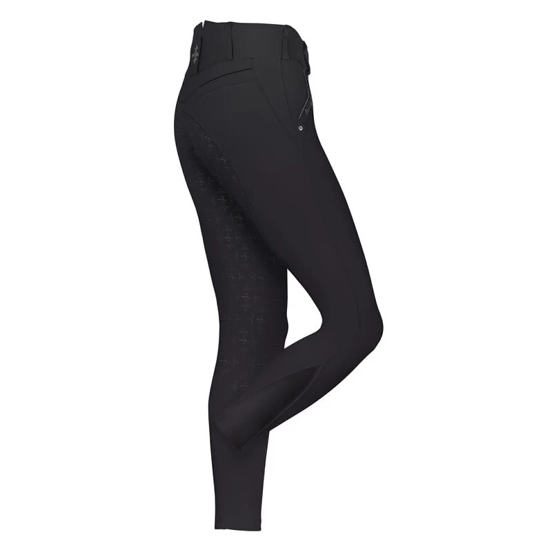 Fair Play Women's Jasmine Fleur Full Seat Breeches - Black 4 Fair Play Women's Jasmine Fleur Full Seat Breeches - Black - Image 2