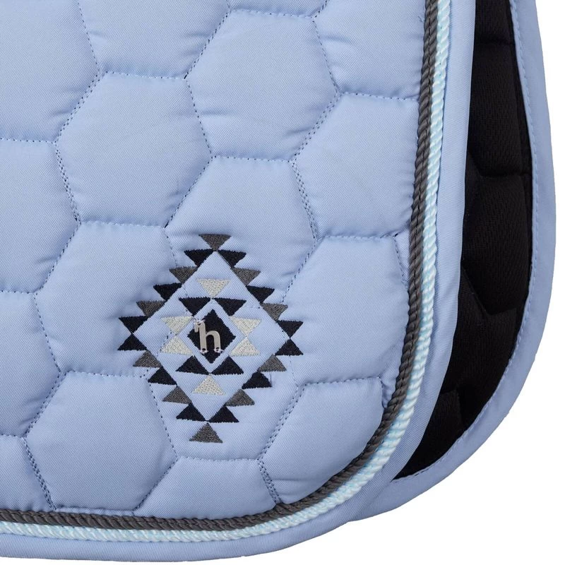 Horze Arizona Double Corded Dressage Saddle Pad - Cashmere Blue 5 Horze Arizona Double Corded Dressage Saddle Pad - Cashmere Blue - Image 3