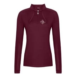 Fair Play Women's Paula Long Sleeve Tech Shirt - Burgundy