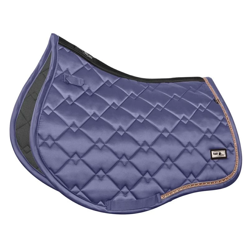 Fair Play Azuryt Ceramic RoseGold Jump Saddle Pad - Steel Blue 3 Fair Play Azuryt Ceramic RoseGold Jump Saddle Pad - Steel Blue
