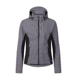 Kerrits Women's Rein Check Waterproof Shell - Black Houndstooth Plaid