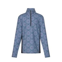 Equestrian Supply Store 24 Kerrits Kids' Rail Side Quarter Zip Tech Top - Iris Starlight