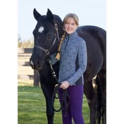 Kerrits Kids' Rail Side Quarter Zip Tech Top - Iris Starlight 8 Kerrits Kids' Rail Side Quarter Zip Tech Top - Iris Starlight -Equestrian Supply Store 681846 800 800