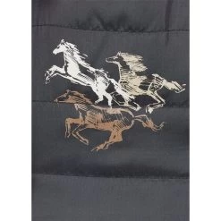 Kerrits Kids' Pony Tracks Reversible Quilted Jacket - Black Run Free/Black -Equestrian Supply Store 683178 800 800