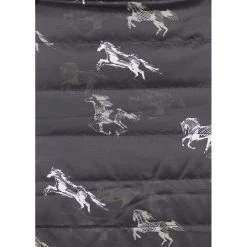 Kerrits Kids' Pony Tracks Reversible Quilted Jacket - Black Run Free/Black -Equestrian Supply Store 683179 800 800