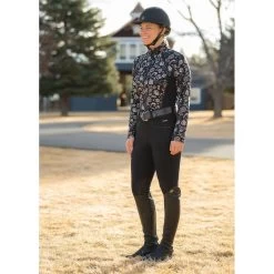 Kerrits Women's Arena K-Pro Knee Patch Breeches - Black -Equestrian Supply Store 699029 800 800