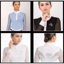 Fair Play Women's Cecile Long Sleeve Competition Shirt - Blue -Equestrian Supply Store 712944 800 800